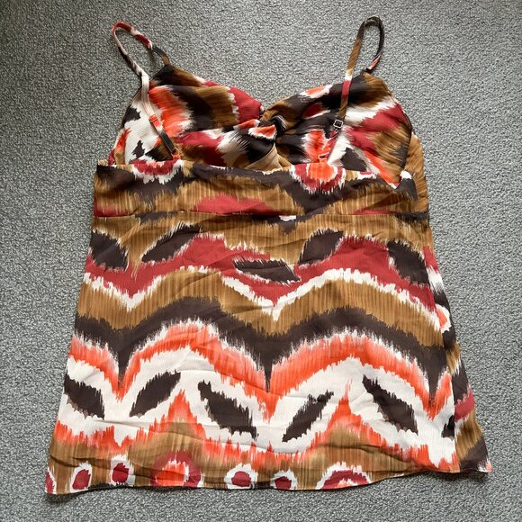 Lane Bryant Women’s Cami Tie Front Multi Color Spaghetti Strap Top | Sz 16 - Picture 5 of 13